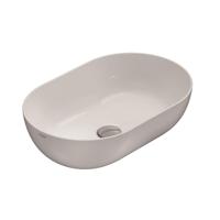 Waskom Luca Sanitair Blobo 54x37x16cm Opzet Wastafel (Zonder kraangat) Wit - thumbnail