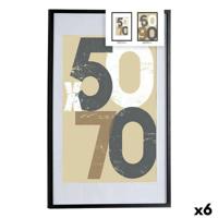 Fotolijsten 62,5 x 2,5 x 92,5 cm Zwart Plastic Hout MDF (6 Stuks) - thumbnail