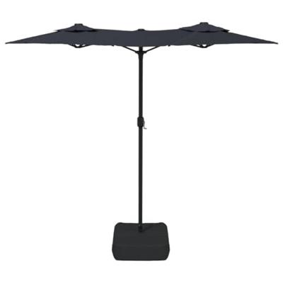 VidaXL Parasol dubbel dak met led's 316x145 cm zwart