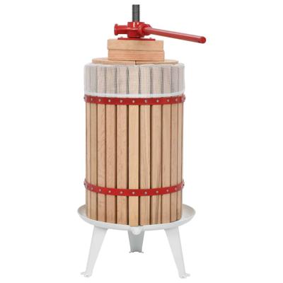 VidaXL Fruit- en wijnpers met stoffen zak 24 l eikenhout