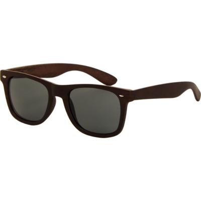 AZ Eyewear zonnebril unisex houtlook donkerbruin (AZB 042 P)