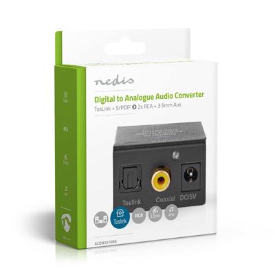 Nedis Digitale Audioconverter | 1-weg | Zwart | 1 stuks - ACON2510BK ACON2510BK - thumbnail