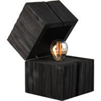 LED Bureaulamp Zwart met E14 Fitting - 2W - Warm Wit 2700K - Natuurhout - thumbnail