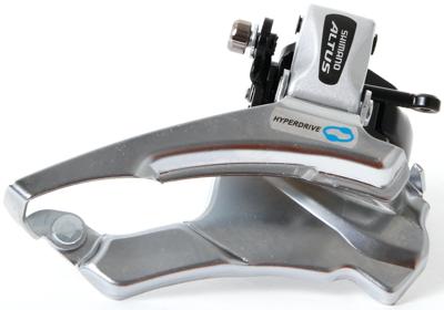 Voorderailleur 3 x 7/8-speed Shimano Altus FD-M313 down swing/dual pull - met hoge klem - 42-48T (66-69°) - Zwart/Zilver Voorderailleur 3 x 7/8-speed Shimano Altus FD-M313 down swing/dual pull - met hoge klem - 42-48T (66-69°) - Zwart/Zilver