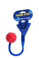 Happy Pet tough toys floater rubber bal touw assorti - thumbnail