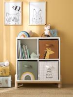 3 opbergbakken Tanzanie donkergroen met print - thumbnail