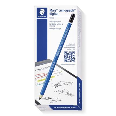 Staedtler Mars Lumograph digital classic 180 22. EMR Stylus. Stylus voor digitaal schrijven en tekenen op EMR touchscreens (klassieke zeskantige vorm, 4.096 drukniveaus, fijne 0,7 mm punt)