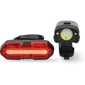 Nedis Fietslamp | Batterij Gevoed | 5 V DC | 3 W | Incl. batterij(en) | Oplaadbaar | 400 lm | 4.5 lm | 100 m | 110 ° - LBICYCLER10BK Nedis Fietslamp | Batterij Gevoed | 5 V DC | 3 W | Incl. batterij(en) | Oplaadbaar | 400 lm | 4.5 lm | 100 m | 110 ° - LBICYCLER10BK
