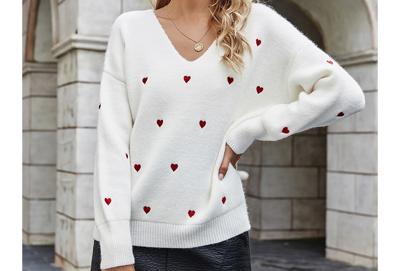 Dames trui met hartjes | Shop in de sale