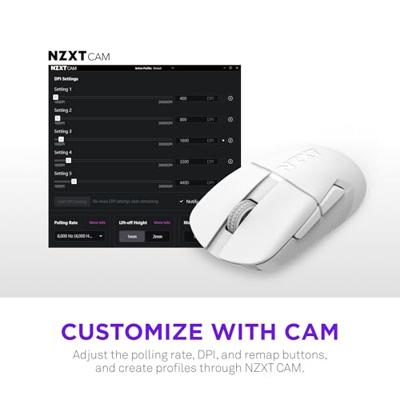 NZXT Lift Elite Wireless Gaming Mouse - White