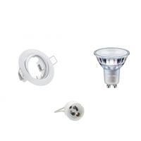 LED Spot Set - GU10 Fitting - Inbouw Rond - Mat Wit - Kantelbaar Ø83mm - Philips - MASTER 927 36D VLE - 3.7W - Warm Wit 2200K-2700K - DimTone Dimbaar - thumbnail