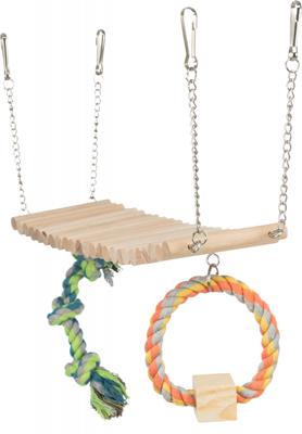 TRIXIE Hangbruggen en hangmatten, hangbrug, 30 × 17 × 9 cm