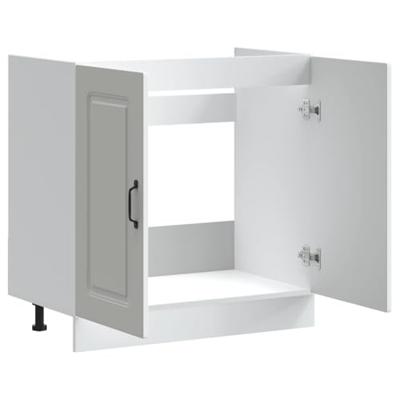 Spoelbakonderkast Kalmar 80x46x81,5 cm bewerkt hout wit