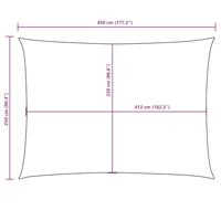 VidaXL Zonnescherm rechthoekig 2,5x4,5 m oxford stof crèmekleurig - thumbnail