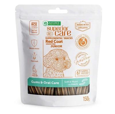 NATURE'S PROTECTION Junior Gums & Oral care Insects - traktatie voor hond - 150g