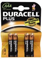 Duracell Plus Power batterij 1.5V LR03 AAA (4st) - thumbnail