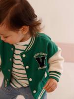 Teddy-jasje voor baby's in fleece groen - thumbnail