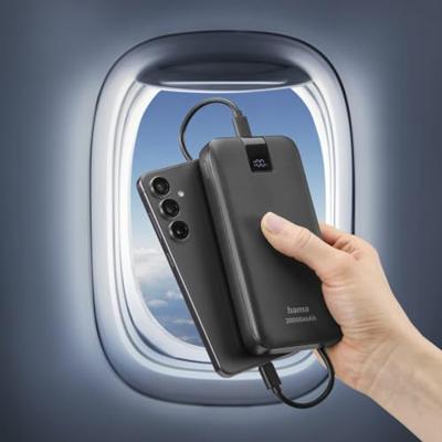 Hama power pack pd 20 20000mah uitgangen: 2x usb-c usb-a snelladen antr. - thumbnail