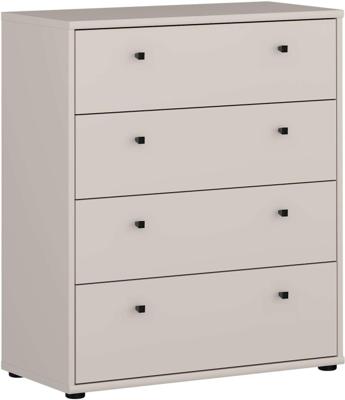 TEMPRA Commode - Zandkleur - 4 laden - B 73,7 × D 34,8 × H 85,5 cm