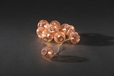 LED decoratieve lichtsnoer koperen bollen