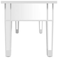 Salontafel gespiegeld 106x45x45 cm bewerkt hout en glas - thumbnail
