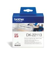 Brother DK-22113 Rol met etiketten 62 mm x 15.24 m Folie Transparant 1 stuk(s) Permanent hechtend DK22113 Universele etiketten - thumbnail