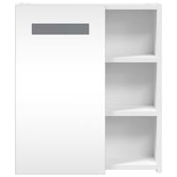 Badkamerkast met spiegel en LED 45x13x52 cm wit - thumbnail