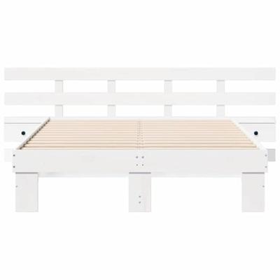 Bedframe met lade Wit Massief hout