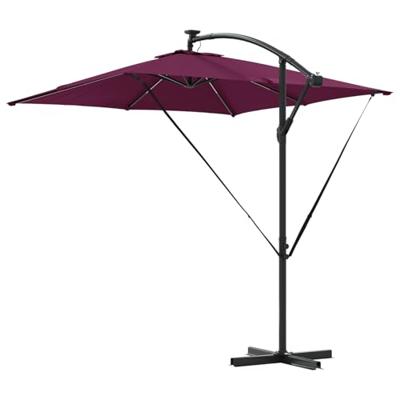Cantilever Banana Parasol Bordeauxrood 249 x 249 x 250 cm