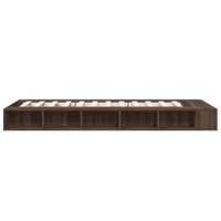 Bedframe bewerkt hout bruin eikenkleur 100x200 cm - thumbnail