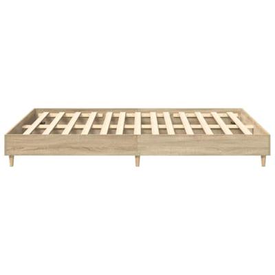 Bedframe zonder matras 150x200cm spaanplaat sonoma eikenkleurig