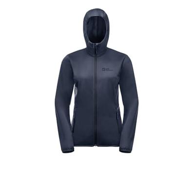 Jack wolfskin Windhain Hoody Jas Dames Softshell Night Blue S Jack wolfskin Windhain Hoody Jas Dames Softshell Night Blue S