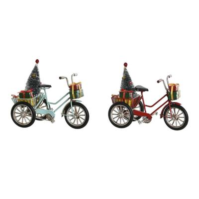 Kerstversiering DKD Home Decor Rood Hemelsblauw 16 x 8 x 12,5 cm (2 Stuks)