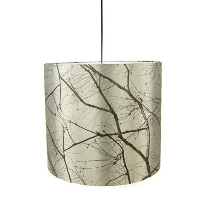Zijden Lampenkap met Takken Grijs Extra Large
