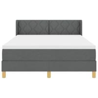 Boxspringbed met Matras in Donkergrijs, 140 x 200 cm, Stof - thumbnail