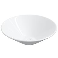 VidaXL Wasbakken 2 st 42x42x14 cm keramiek wit - thumbnail