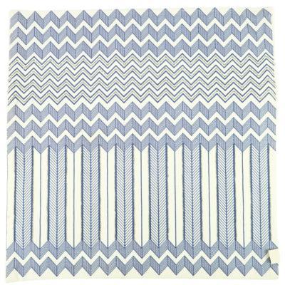 Fair Trade kussenhoes graphic blauw 45 x 45 cm | 12 stuks