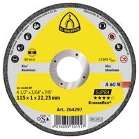 Klingspor A 60 N Supra 264298 Doorslijpschijf recht 125 mm 25 stuk(s) Aluminium - thumbnail