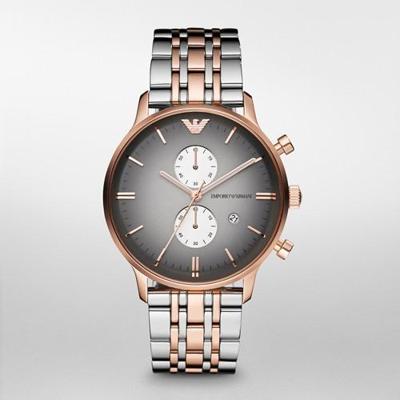 Emporio Armani AR1721 Gianni klassiek Rosegouden Herenhorloge