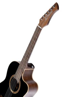 Ortega Performer Series RCE238SN-BKT Full-Size Guitar Black elektrisch-akoestische klassieke gitaar met gigbag