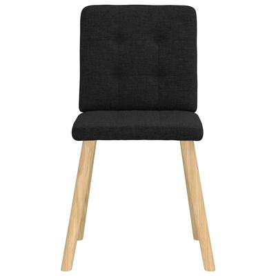 Eetkamerstoelen 6 st stof zwart