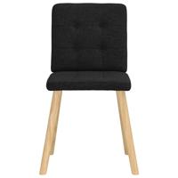 Eetkamerstoelen 6 st stof zwart - thumbnail