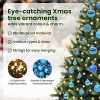 VidaXL Kunstkerstboom met scharnier 150 leds groen 120 cm pvc en pe - thumbnail