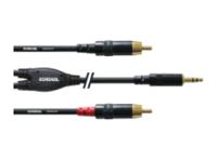 Cordial CFY 1.5 WCC Rean verloopkabel 2x RCA naar mini-jack 1,5m - thumbnail