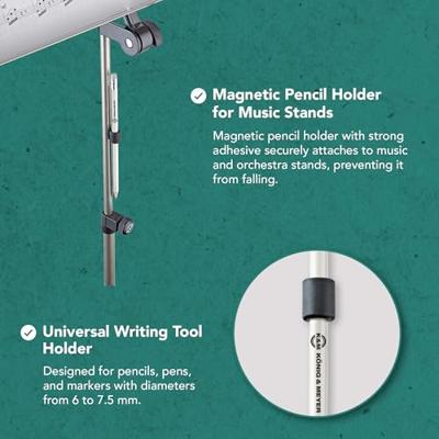 Konig & Meyer 16099 Holding Magnet magnetische potloodhouder met potlood (wit)
