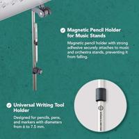 Konig & Meyer 16099 Holding Magnet magnetische potloodhouder met potlood (wit) - thumbnail
