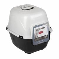 MPETS Thebe wasruimte - 62x53x58 cm - Zwart en wit - Voor kittens - thumbnail