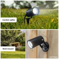 Set van 9 Spikey LED prikspots - GU10 4 Watt 345 Lumen - Dimbaar - Kantelbaar - 6500K daglicht wit - IP64 Waterdicht - Zwart - Tuinspots - Pinspots - thumbnail