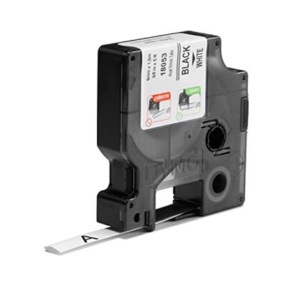 Labeltape krimpkous DYMO IND RHINO 18053 Polyolefine Tapekleur: Wit Tekstkleur:Zwart 9 mm 1.5 m