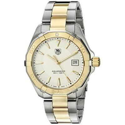 Tag Heuer Aquaracer herenhorloge met zilveren opaline wijzerplaat WAY1120.BB0930 Tag Heuer Aquaracer herenhorloge met zilveren opaline wijzerplaat WAY1120.BB0930